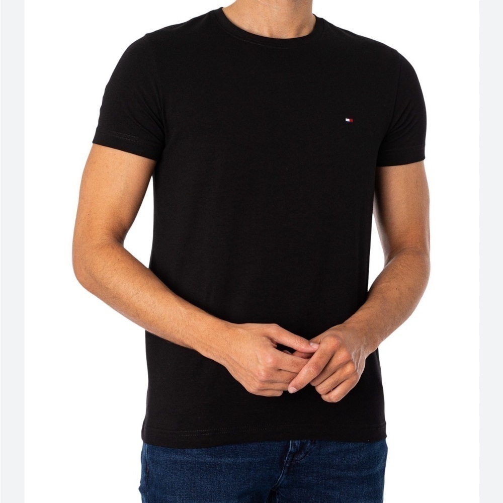 Tommy Hilfiger men’s The Core Slim stretch T-Shirt black size XXL